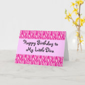 ハッピーバースデーマイリトルディヴァ カード (黄色い花)