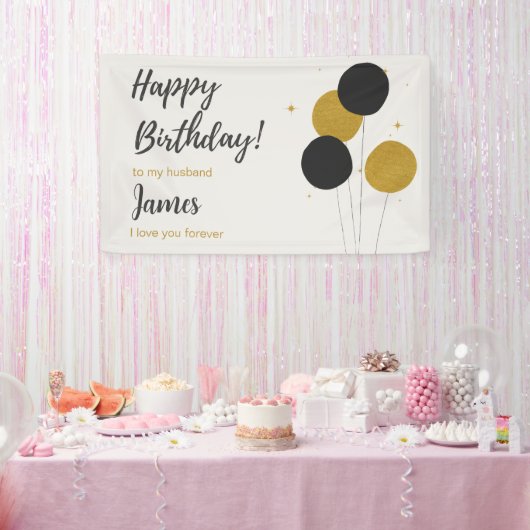 ハッピーバースデーマイ夫誕生日 横断幕 (パーティー)