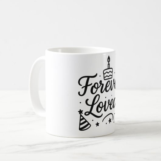 🎂ハッピーバースデーマカラフルグ – & おもしろいCoffee Cu コーヒーマグカップ (正面左)