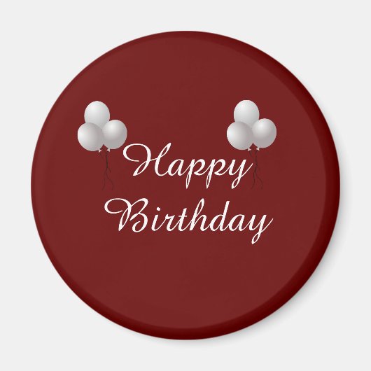 ハッピーバースデーマグカップとバルーン マグネット (正面)