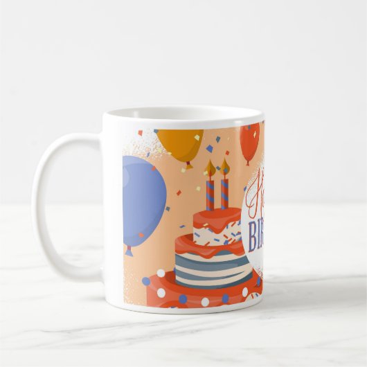 ハッピーバースデーマググ コーヒーマグカップ (左)