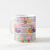 ハッピーバースデーマグストライプ コーヒーマグカップ (正面左)