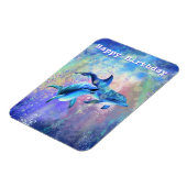 ハッピーバースデーマグネット – ハッピーカップルドルフィンズ マグネット (左側)