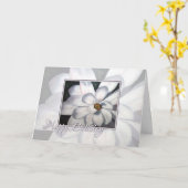 ハッピーバースデーマグノリア カード (黄色い花)