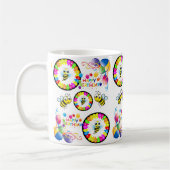 ハッピーバースデーマグバルーン（昆虫）マルハナバチ コーヒーマグカップ (左)