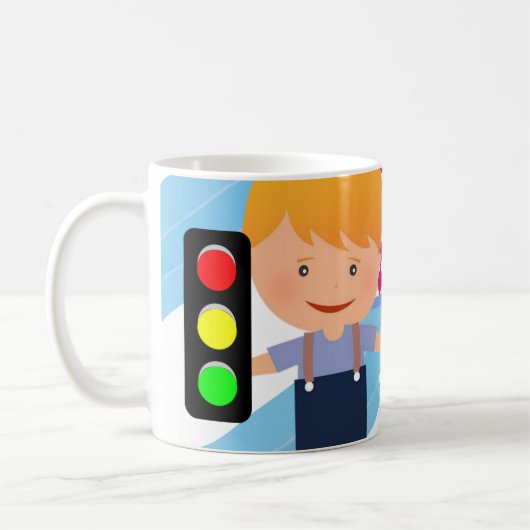 ハッピーバースデーマグボーイ信号機 コーヒーマグカップ (左)