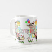 ハッピーバースデーマグポーサムケーキ コーヒーマグカップ (正面左)