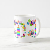 ハッピーバースデーマグロウソク コーヒーマグカップ (正面右)