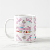 ハッピーバースデーマグ祝ピンク コーヒーマグカップ (左)