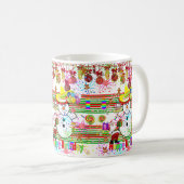 ハッピーバースデーマグ雪だるまサンタクロース コーヒーマグカップ (正面右)