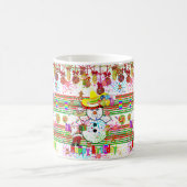 ハッピーバースデーマグ雪だるまサンタクロース コーヒーマグカップ (中央)