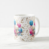 ハッピーバースデーマグ風船 コーヒーマグカップ (正面右)