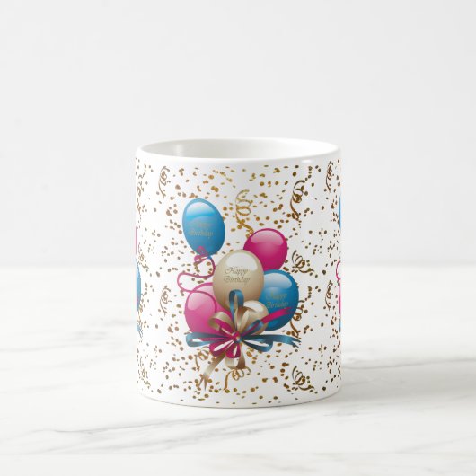 ハッピーバースデーマグ風船 コーヒーマグカップ (中央)