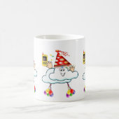 ハッピーバースデーマグIPhone文字クラウド コーヒーマグカップ (中央)