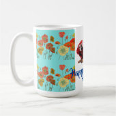 ハッピーバースデーマコーオレンジポピー女性名マグ コーヒーマグカップ (左)