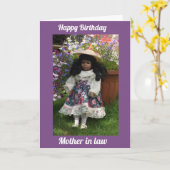 ハッピーバースデーマザーインローブラックドール2 カード (黄色い花)