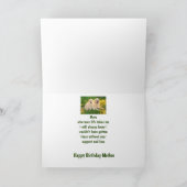 ハッピーバースデーマザーキュートゴールデンレトリバードッグ カード (内部)