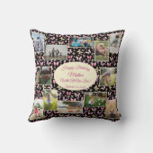 ハッピーバースデーマザーファミリーフォトコラージテンプラット クッション (裏面)