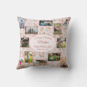 ハッピーバースデーマザーファミリーフォトコラージュ クッション (裏面)