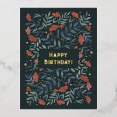 ハッピーバースデーマジカルヴィンテージ園 箔シーズンポストカード (正面)