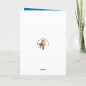 ハッピーバースデーマスクの漫画猫顔 シーズンカード (裏面)