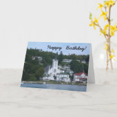 ハッピーバースデーマッキノーアイランド カード (黄色い花)