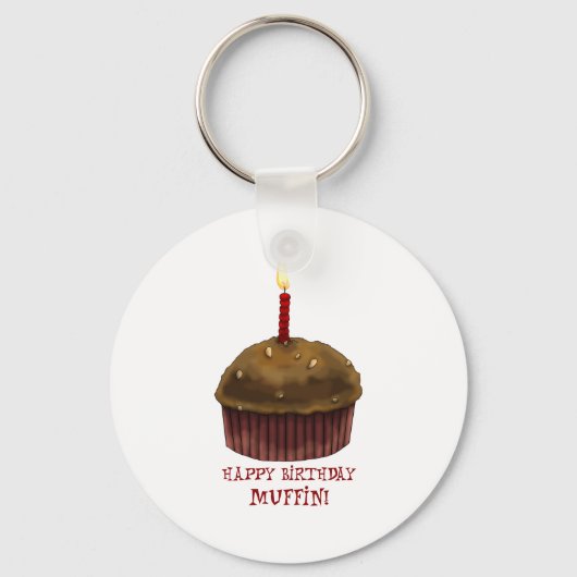 ハッピーバースデーマフィン キーホルダー (正面)