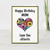 ハッピーバースデーママおもしろいリコカスタムリスAllsorts カード (正面)