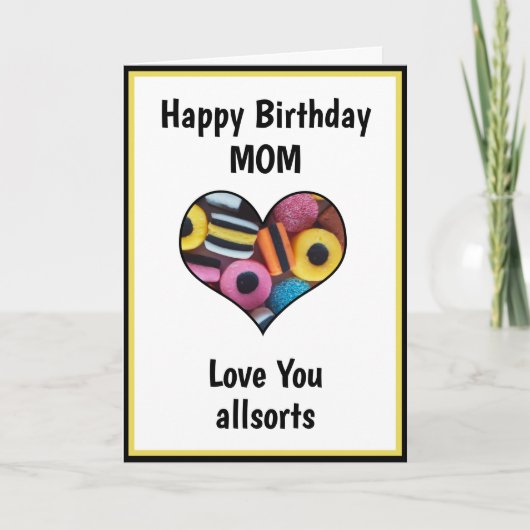 ハッピーバースデーママおもしろいリコカスタムリスAllsorts カード (正面)
