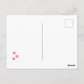 ハッピーバースデーママかわいいフラワードッグフォトコラージュ ポストカード (裏面)