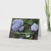 ハッピーバースデーママかわいらしパープルハイビスカス カード (正面)