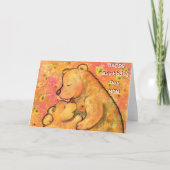 ハッピーバースデーママのカードママとベビーベアラブ カード (正面)