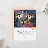 ハッピーバースデーママのレスキュー猫 カード (正面/裏面インサイチュ)