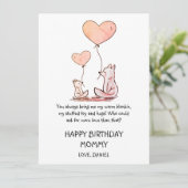 ハッピーバースデーママキツネ カード (スタンド正面)
