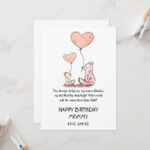 ハッピーバースデーママキツネ カード (正面/裏面インサイチュ)