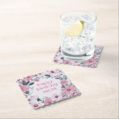 ハッピーバースデーママパステルピンクの花 |フローラ ペーパーコースター (インサイチュ)