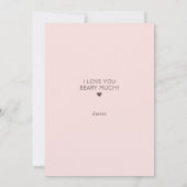 ハッピーバースデーマママベアーラブユビアーリーカード 案内状 (裏面)