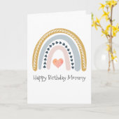 ハッピーバースデーママーウォーターカラーボホレインボー カード (黄色い花)