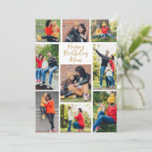 ハッピーバースデーママ写真コラージュfrom Daughter カード (スタンド正面)