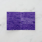 ハッピーバースデーママ写真紫と白カード カード (内部)