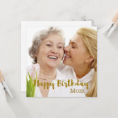 ハッピーバースデーママ写真 カード (正面/裏面インサイチュ)