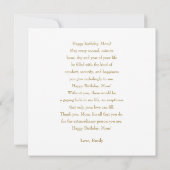 ハッピーバースデーママ写真 カード (裏面)