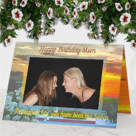 ハッピーバースデーママ夕日2295あいさつ カード