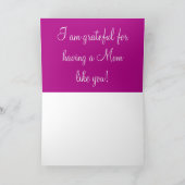 ハッピーバースデーママ引用文かわいいピンクスターズデザイン シーズンカード (内部)