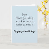 ハッピーバースデーママ母ユーモアおもしろい カード (黄色い花)