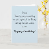 ハッピーバースデーママ母ユーモアおもしろい カード (黄色い花)