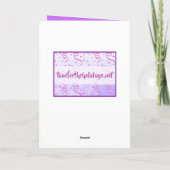 ハッピーバースデーママ紫の花とストリーム シーズンカード (裏面)