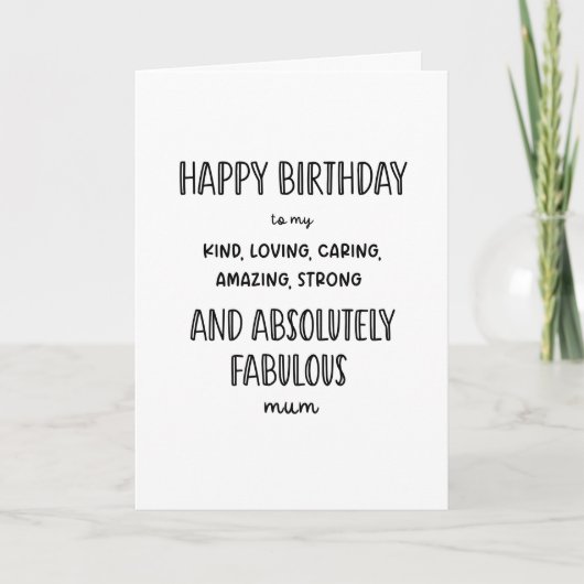 ハッピーバースデーママ!...おもしろい カード (正面)