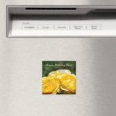 ハッピーバースデーママ！マグネットイエローローズガーデン マグネット (インサイチュ (食洗機))
