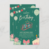 ハッピーバースデーママ – 愛の心からのメッセージ (正面/裏面)